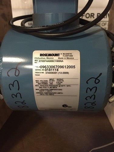 Rosemount 8705FHA005C1W0NA 1/2" 40 VDC 285 psi 8705 Flanged Magnetic Flow Sensor