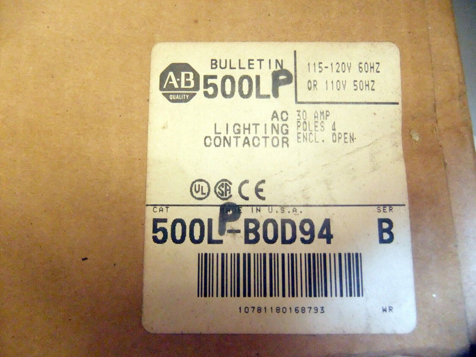 Allen-Bradley 500LP-BOD94 Lighting Contactor
