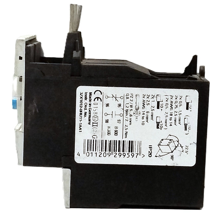 Siemens 3RU1126-4AB0 600 VAC 11-16 A 3-Pole Adjustable Overload Protection Relay