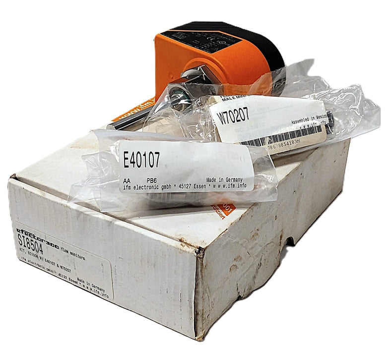 Efector SID10ADBFKOW/LS 90-240 VAC Flow Sensor w/ E40107 and W70207 fittings
