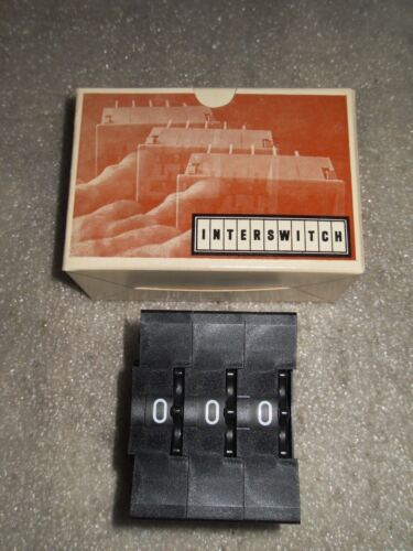 3 Interswitch GB140 Thumbwheel Counters