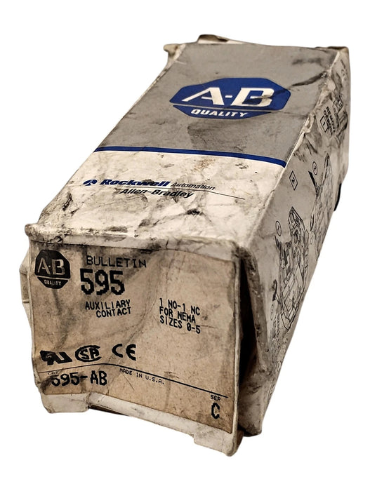 Allen-Bradley 595-AB 600 V AC Auxiliary Contact Block for NEMA Size 0-5 Starters