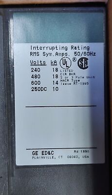 GE TED136030 30 A Industrial Molded Case Circuit Breaker