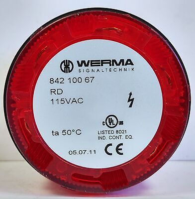 WERMA 842.100.67 Xenon Red Flashing Stacklight