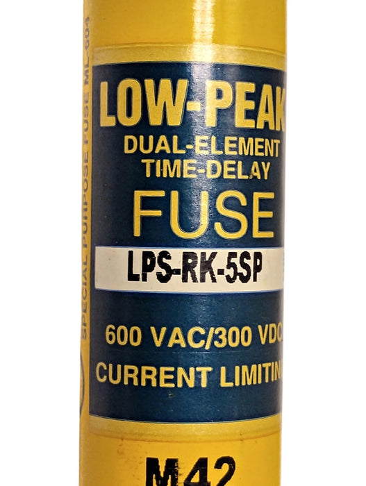 Bussmann LPS-RK-5SP 600VAC/300VDC 5 A Current-Limiting Time-Delay Fuse