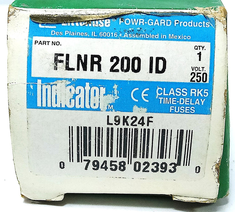 Littelfuse FLNR200ID 250V AC/DC 200 A Class RK5 Current-Limiting Time-Delay Fuse