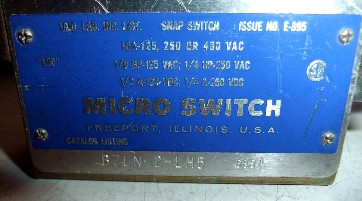 MIcroswitch BZLN-2-LH5 Limit Switch cut wires