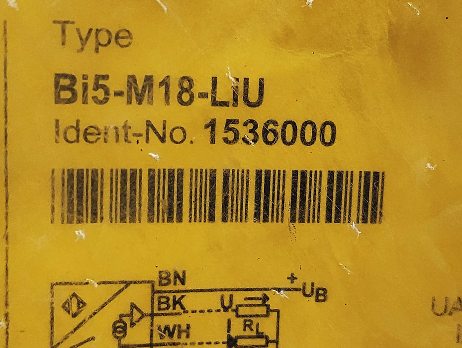 Turck BI5-M18-LIU 1536000 15-30 V DC Inductive Proximity Sensor