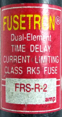 Bussmann FRS-R-2 600 V AC 2 A Class RK5 Current-Limiting Time-Delay Fuse