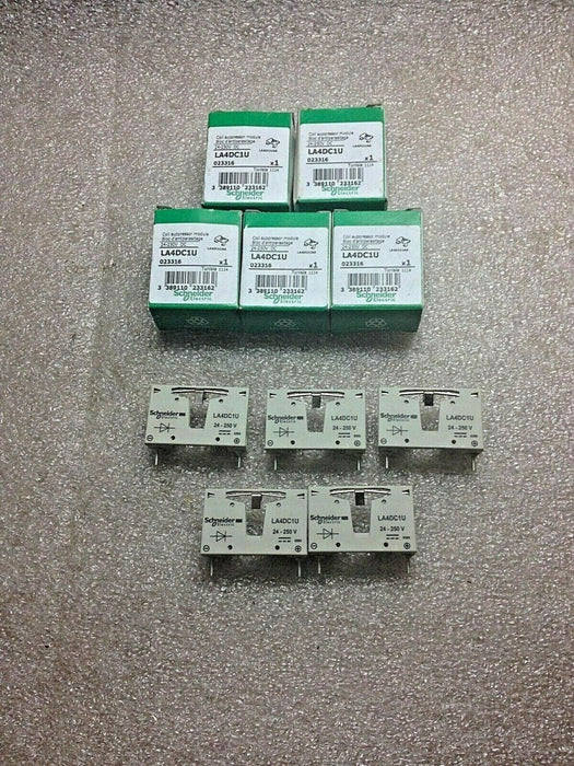 5 Schneider LA4DC1U Coil Suppressors