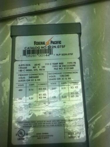 FEDERAL SIGNAL SE2N.075F TRANSFORMER
