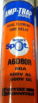 Ferraz Shawmut A6D80R 600 V AC 80 A Class RK1 Current-Limiting Time-Delay Fuse
