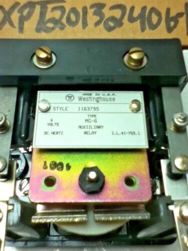 Westinghouse 1163795 Mg-6 Auxiliary Relay