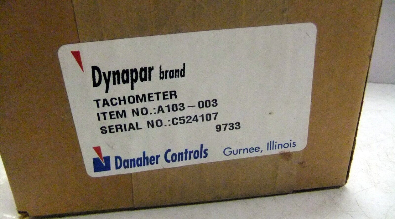 Dynapar Tachometer / Generator 4 Digit A103-003