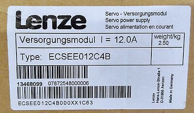 Lenze ECSEE012C4B 000XX1C63 Servo Power Supply Module