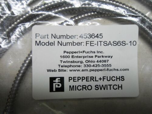 1 Pepperl 453645 PHOTOELECTRIC FIBER OPTIC CABLE