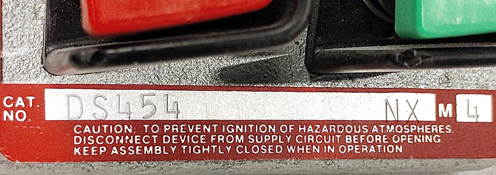 Crouse-Hinds DS454 NX M4 START/STOP Pushbutton Station for Hazardous Locations