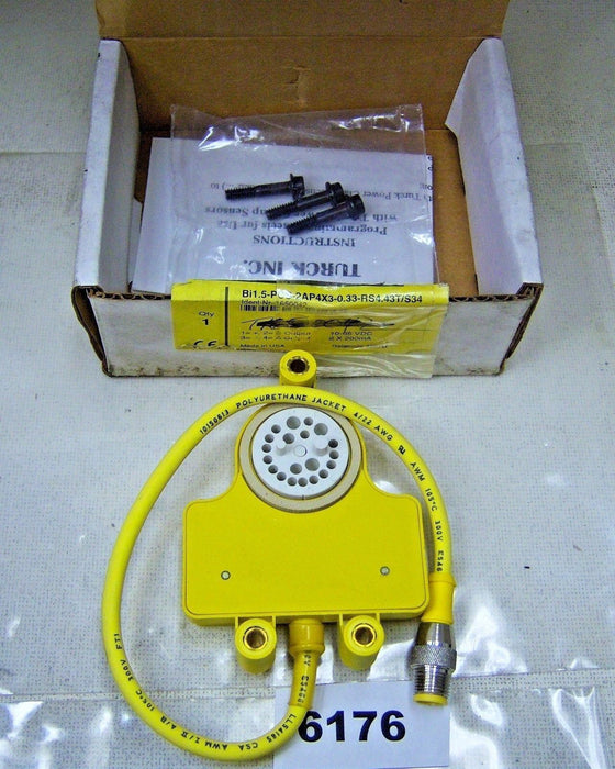 Turck Proximity Sensor 10-65Vdc Bi1.5-Pcs-2Ap4X3-0.33-Rs4.43T/S34