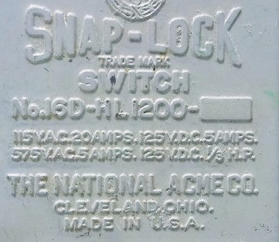 Snap-Lock 16D-HL-1200 16D-HL1200 115 V AC/125 V DC Rotary Gear Limit Switch
