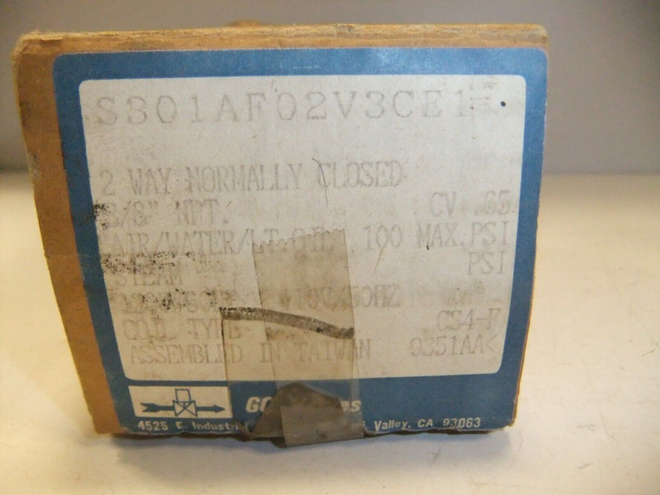 GC Valves 2 Way Solenoid Valve S301AF02V3CE1
