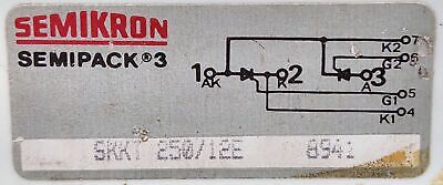 Semikron SKKT 250/12E Solid State SCR Thyristor