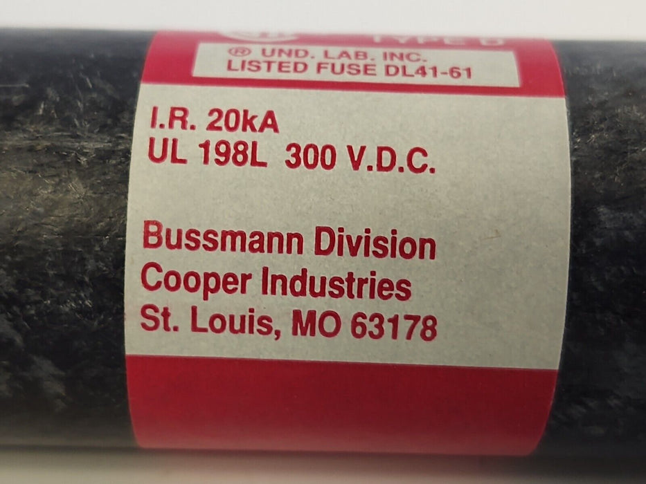 Bussmann FRS-R-100 FUSETRON 600VAC/300VDC 100A Current Limiting Time-Delay Fuse