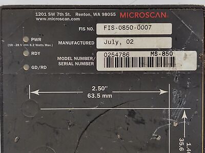 Omron FIS-0850-0007 Microscan MS-850 Laser Barcode Scanner