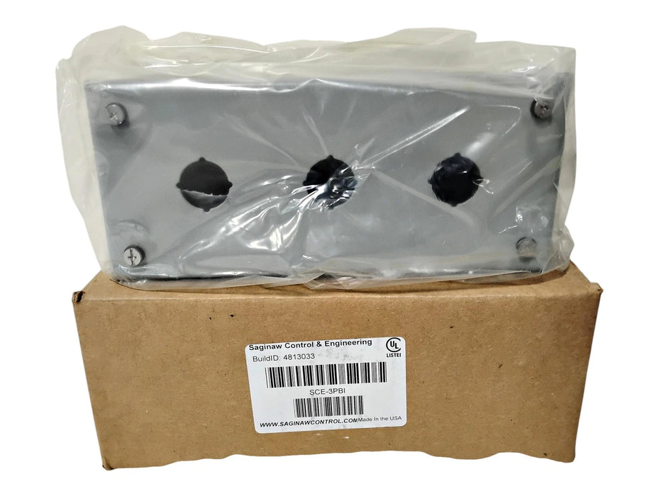 Saginaw SCE-3PBI 22mm NEMA 4/12 3-Hole Pushbutton Enclosure