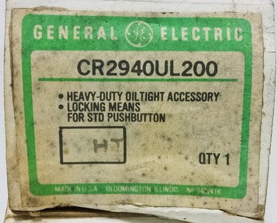 GE CR2940UL200 Heavy Duty Locking Attachment for Pushbutton Switch