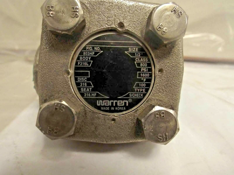 Warren Swing Check Valve 803HF