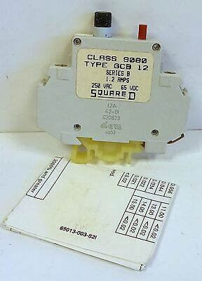 Square D 9080-GCB-12 250VAC/65VDC 1.2 A Circuit Breaker