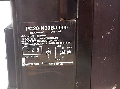 Watlow PC20-N20B-0000 480 V AC 80 A SCR Solid State Power Controller