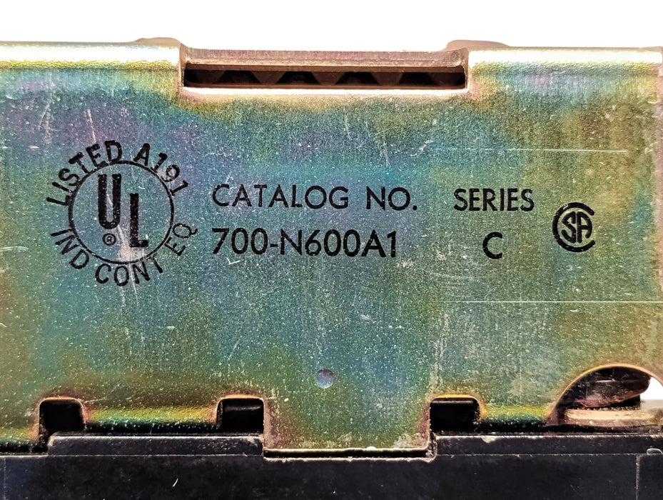 Allen-Bradley 700-N600A1 Series C 300 V AC 10 A Relay w/ 110-120 V AC Coil