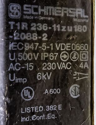 Schmersal T1R 236-11Z-U180-2088-2 Roller Plunger Limit Switch