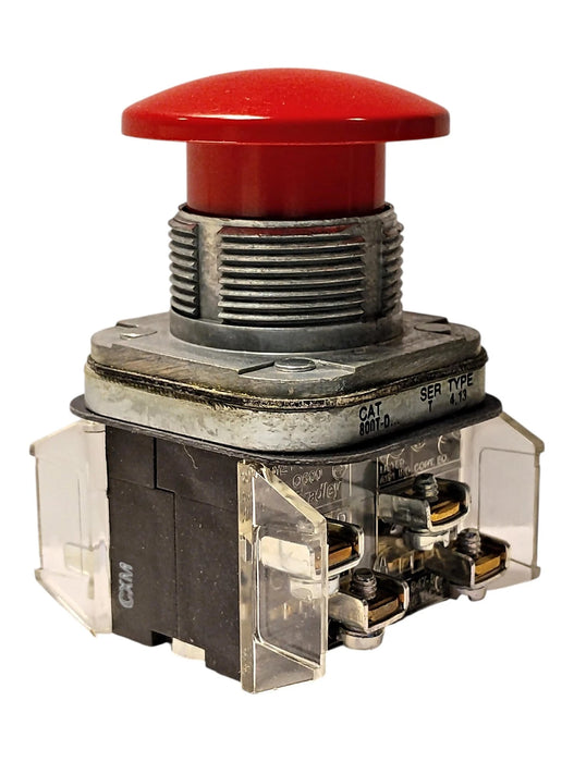 Allen-Bradley 800T-D6B Series T 30 mm Red Mushroom Head Momentary Pushbutton