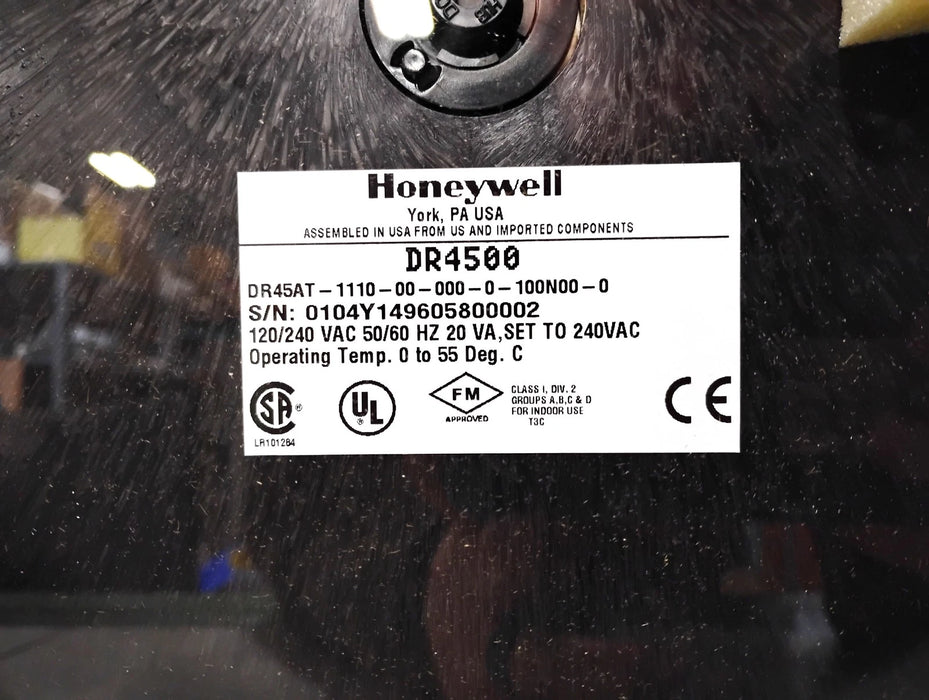 Honeywell DR45AT-1110-00-000-0-100N00-0 120/240 V AC 12" Truline Chart Recorder