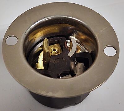Hubbell 7467 125 V Midget 2 Pole 2 Wire Male Flush Polarized Motor Bases