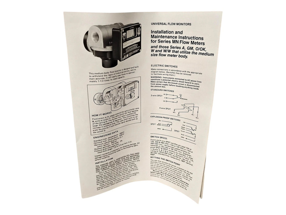UFM WVM30GM-16-TT0WR 30 GPM 2" Type 4 Series MN Flow Monitor w/ M140RAL2 Display