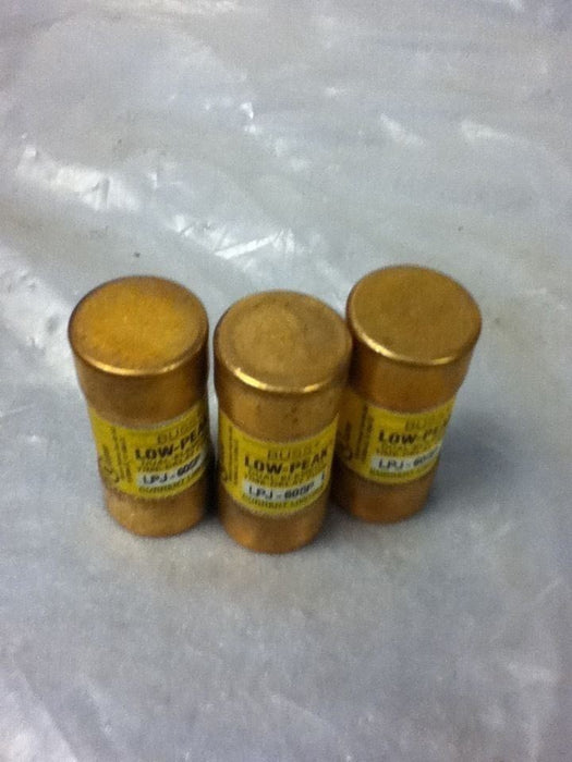 LOT OF 3 Bussmann LPJ-60SP FUSES- NO BOX