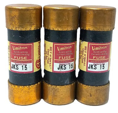 Bussmann JKS-15 600 V AC 15 A Current-Limiting Fast-Acting Class J Fuses