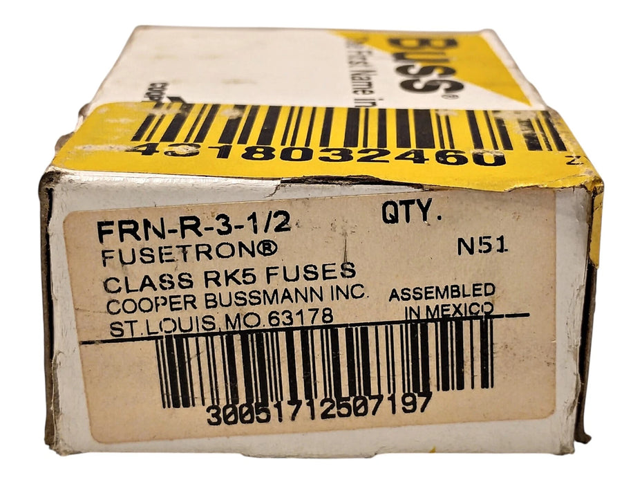 Bussmann FRN-R-3-1/2 250 V AC 3.5 A Current-Limiting Time-Delay Fuses