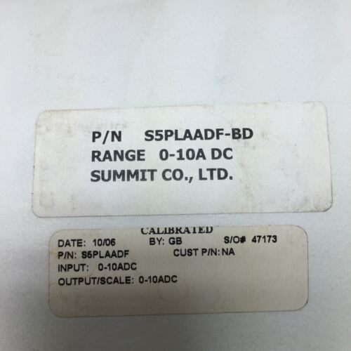 Summit S5PLAADF-BD Meter