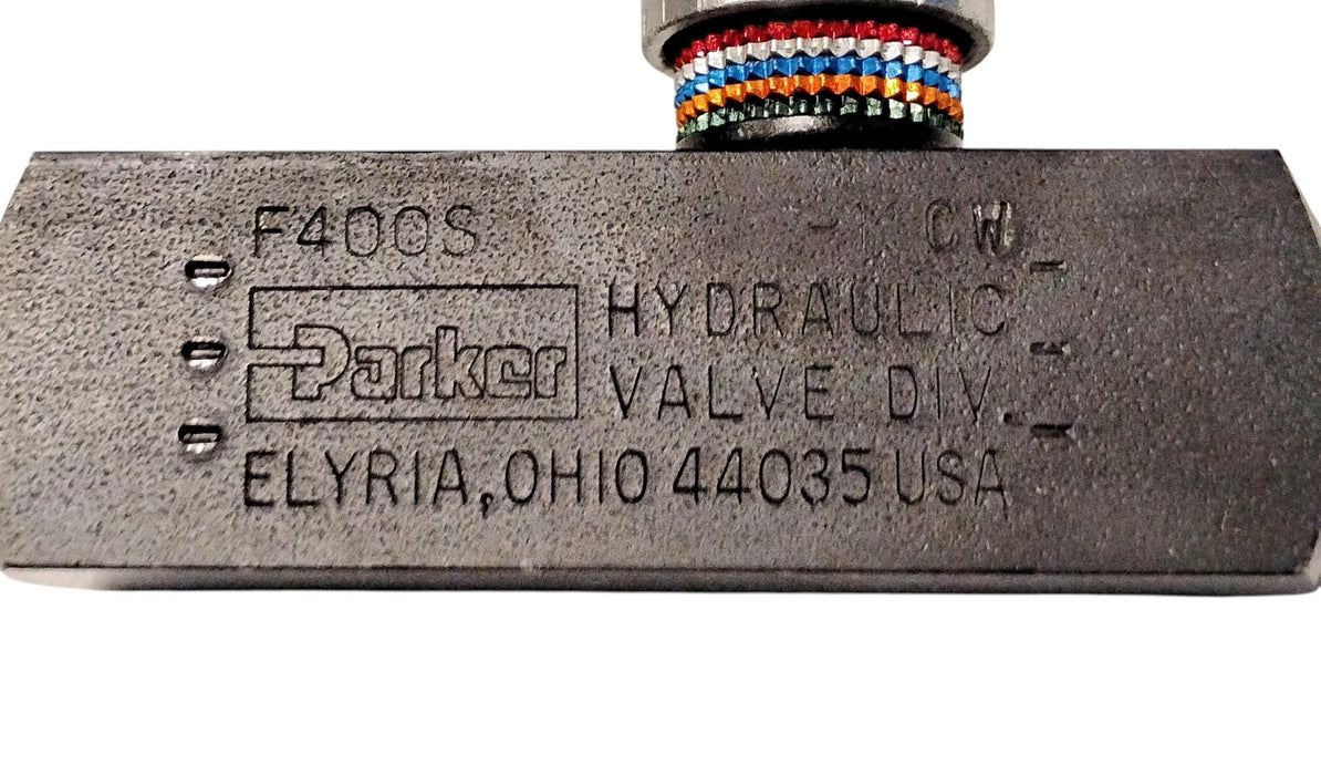 Parker F400S COLORFLOW 5000 psi 1/4 in 5 GPM Manual Hydraulic Flow Control Valve
