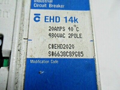 Westinghouse EHD2020 Circuit Breaker 20A 2P 480VAC
