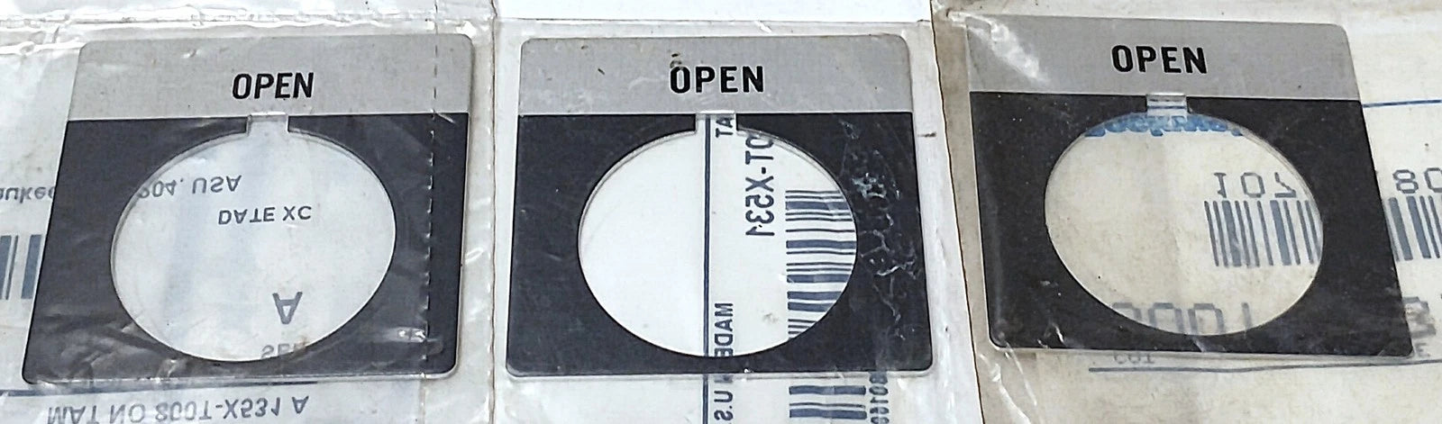 Allen-Bradley 800T-X531 OPEN Aluminum Legend Plate for 30 mm Switches