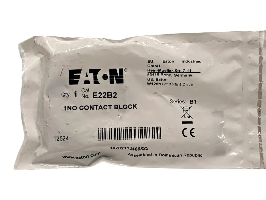 Eaton E22B2 Series B1 600 V AC/300 V DC 1 NO Contact Block for 22 mm Switches