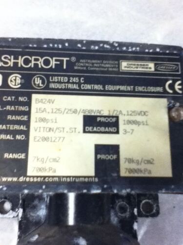 ASHCROFT B424V PRESSURE SWITCH