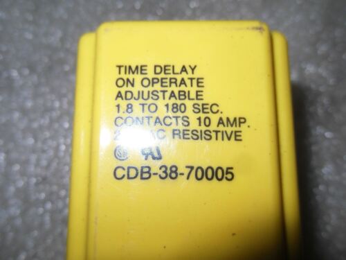 1 POTTER & BRUMFIELD CDB-38-70005 TIME DELAY RELAY
