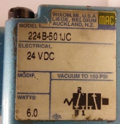 MAC Valves 224B-501JC Solenoid Valve