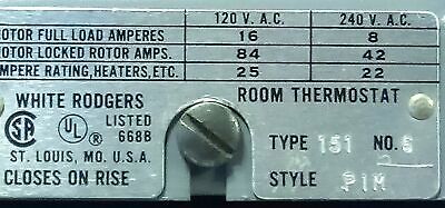 White Rodgers 151-6 55-95¬∞F Room Thermostat